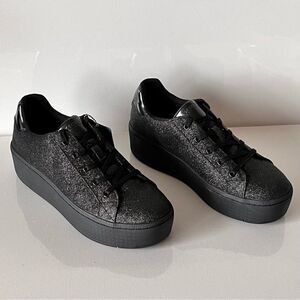 Skechers Fairy Dusted Plateau Glitter Platform Lace-Up Sneaker